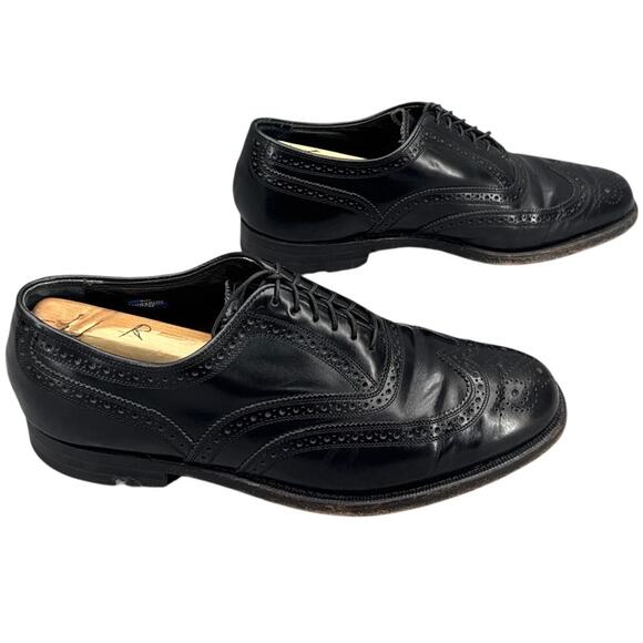 Florsheim Lexington Wingtip Black Patent Leather Lace Up Dress Oxford Men 7.5 E